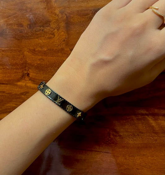 Midnight Black Thin Wrist/ Baby Size Bracelet