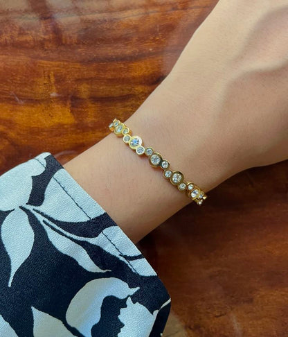 Cluster Stones Thin Wrist/ Baby Size bracelet
