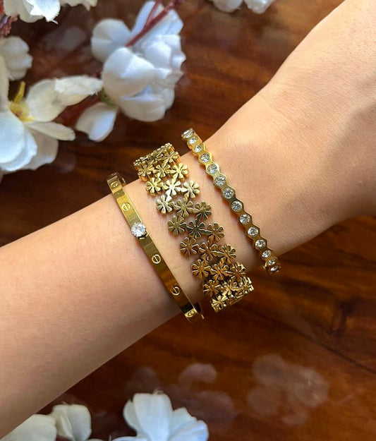 Effortless Trio Stack Thin Wrist/ Baby Size bracelet