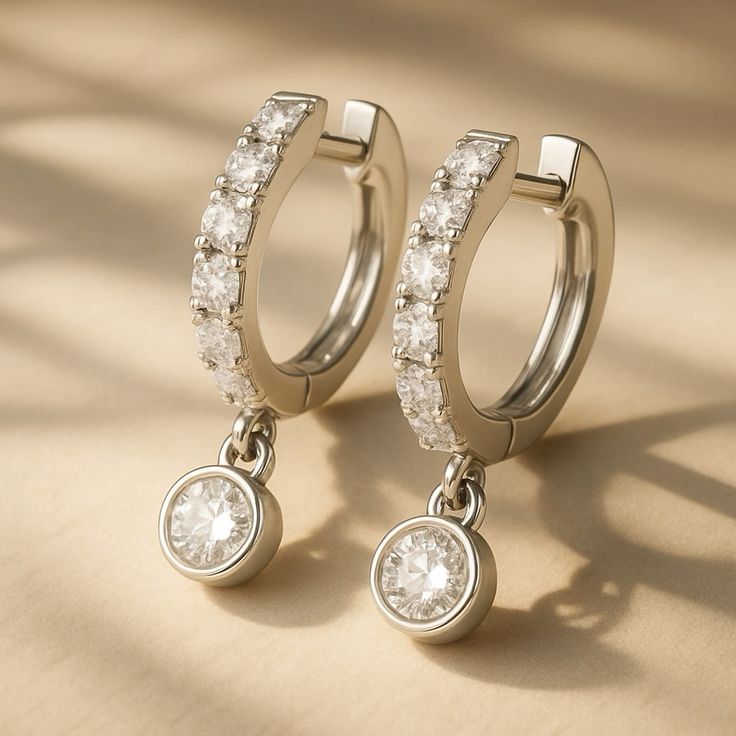 Silver Crystelle Drop Earrings