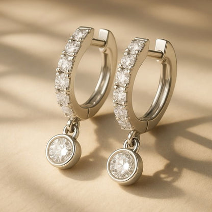 Silver Crystelle Drop Earrings