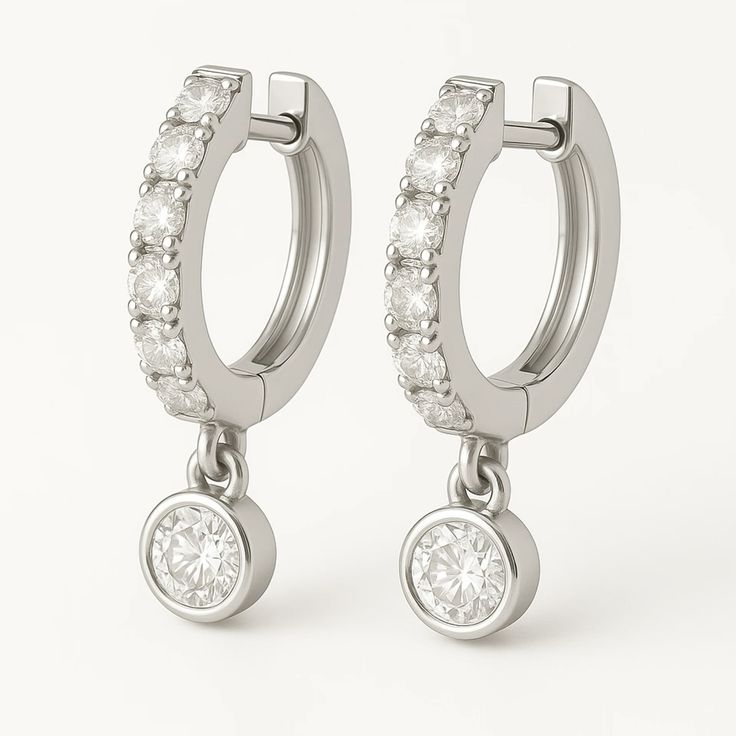 Silver Crystelle Drop Earrings