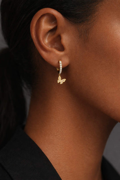 Dainty Butterfly Huggie