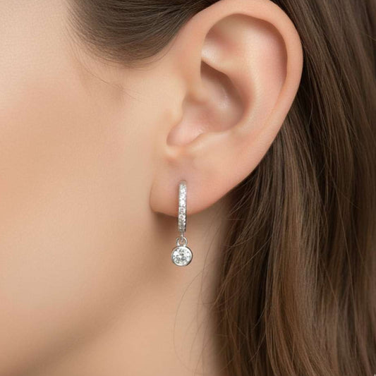 Silver Crystelle Drop Earrings