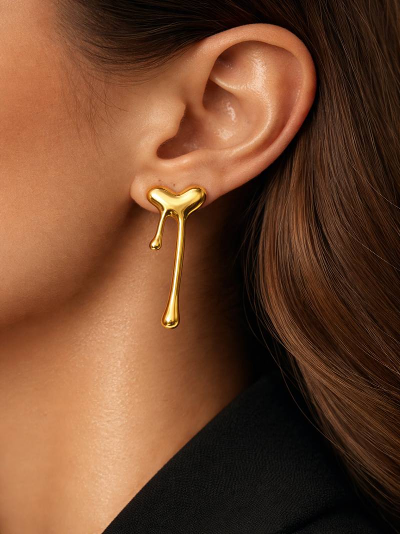 Gold Dripping Heart
