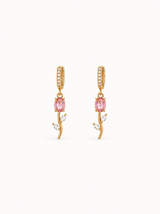 Pink Tulip Earrings
