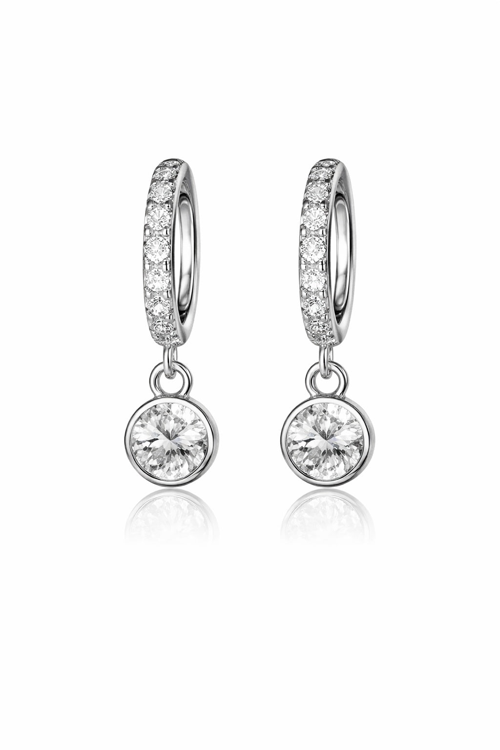 Silver Crystelle Drop Earrings