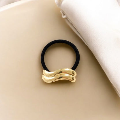 Wave Shaped Gold Hair Tie - SubhagAlankar