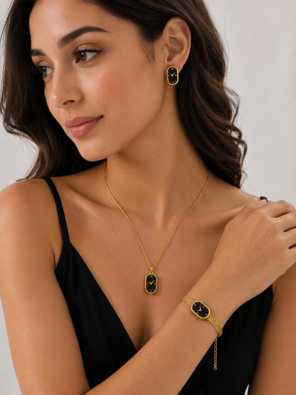 Cylindrical Vintage Dial Jewellery Set