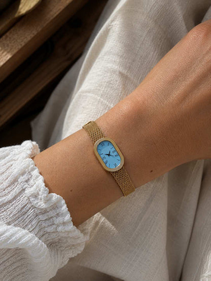 Champagne Blue Vintage Dial Bracelet