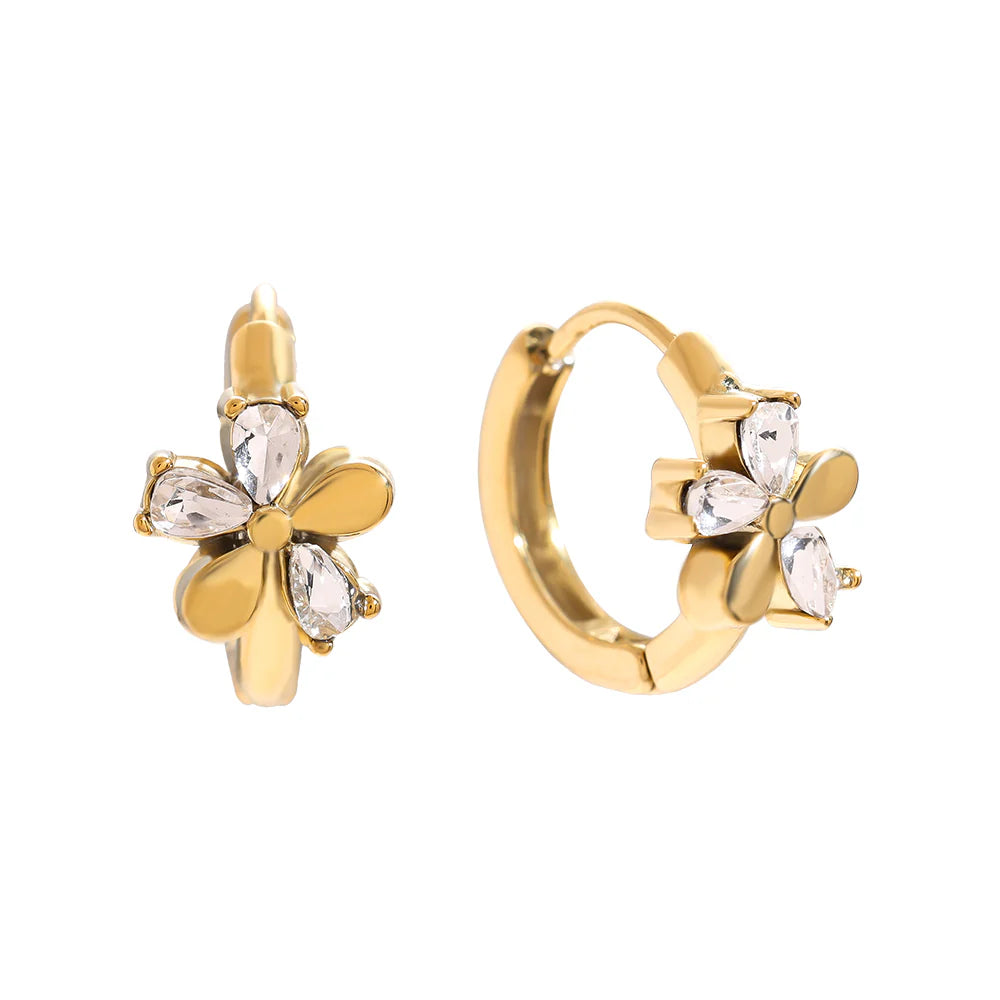 Dainty Flower Huggie