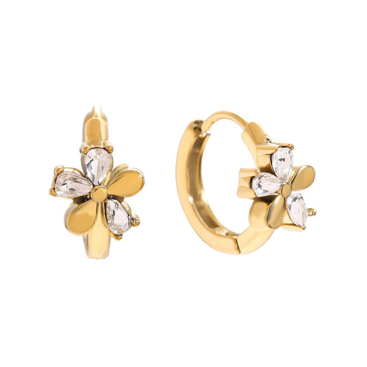 Dainty Flower Huggie