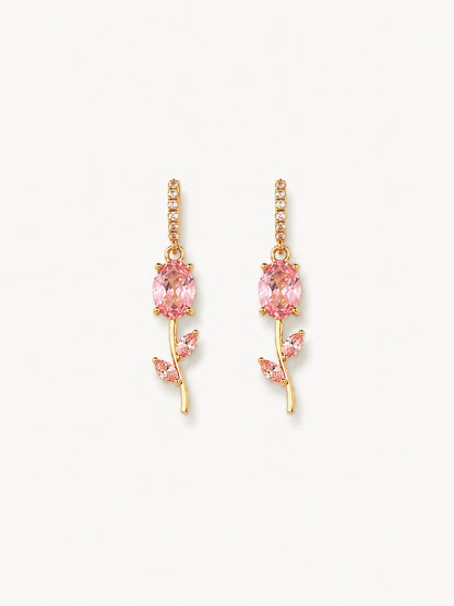 Pink Tulip Earrings