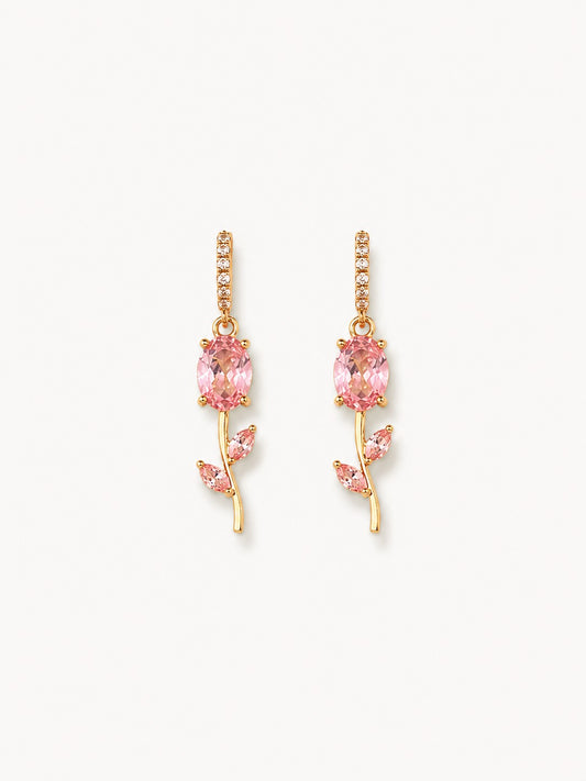 Pink Tulip Earrings