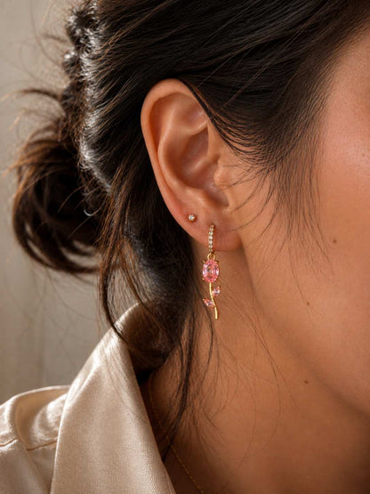 Pink Tulip Earrings