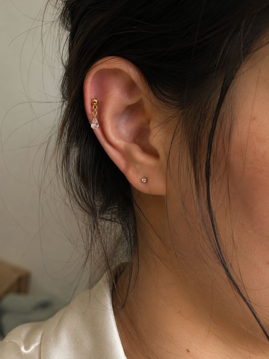 Tear Drop Cartilage Earring