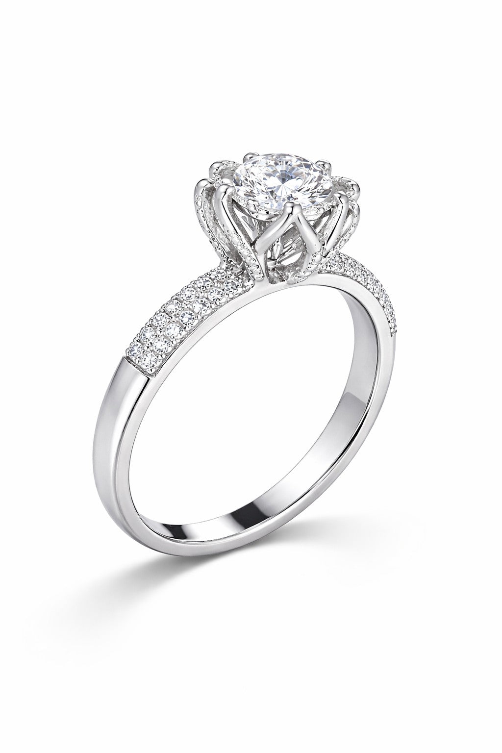 Silver Plated Solitaire Ring