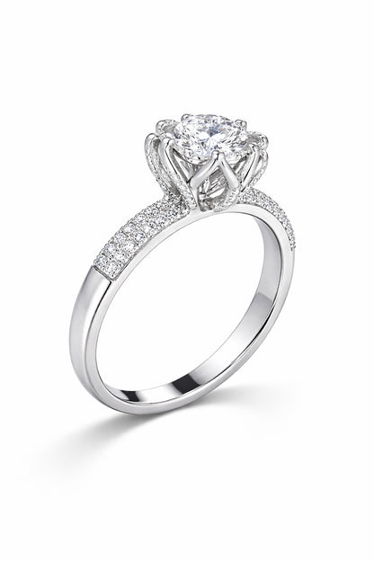 Silver Plated Solitaire Ring