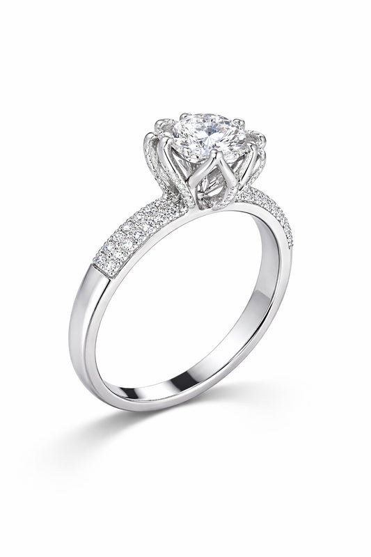 Silver Plated Solitaire Ring