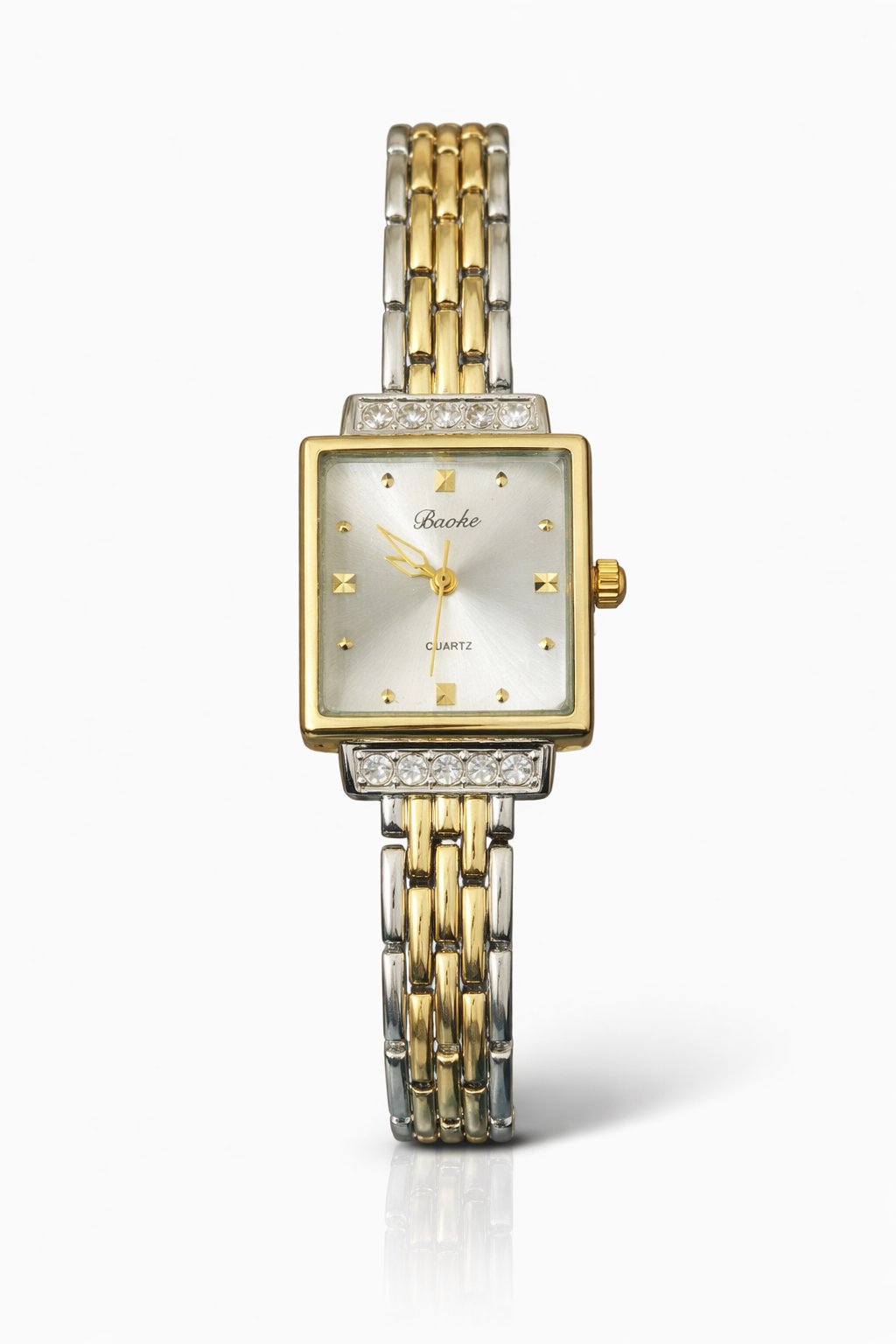 Two Tone White Dial Watch