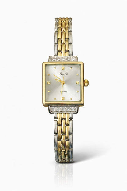 Two Tone White Dial Watch