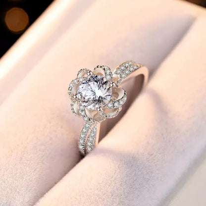 Silver Plated Solitaire Ring - SubhagAlankar