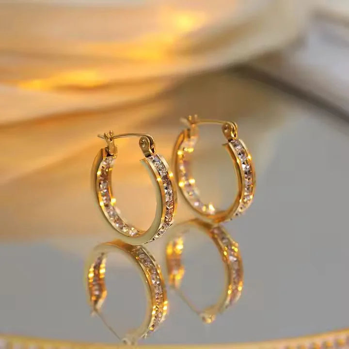Approved By Pretty Girls Hoop - 18k Gold Plated