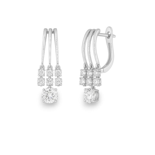 Ophelia Diamond Drop - Platinum plated